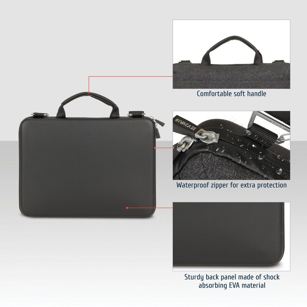 8823 czarne melanżowe etui na MacBooka Pro i Ultrabooka 13.3